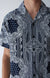 Dark blue Bandana Shirt for Men | Black Print Shirts | Cuban Collar Shirt