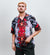 Darkphlox MESCO Red Hawaiian Shirts For Men